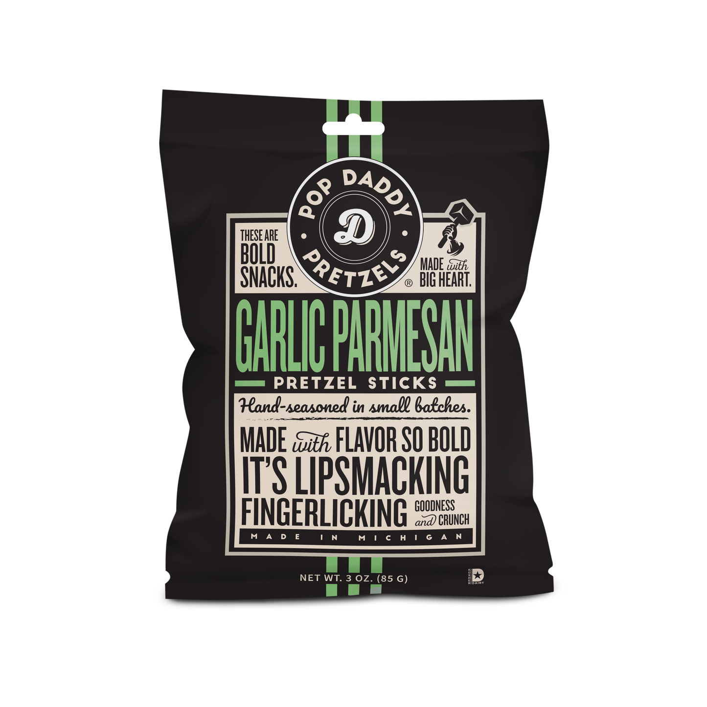 Seasoned Pretzels - 3oz - Garlic Parmesan