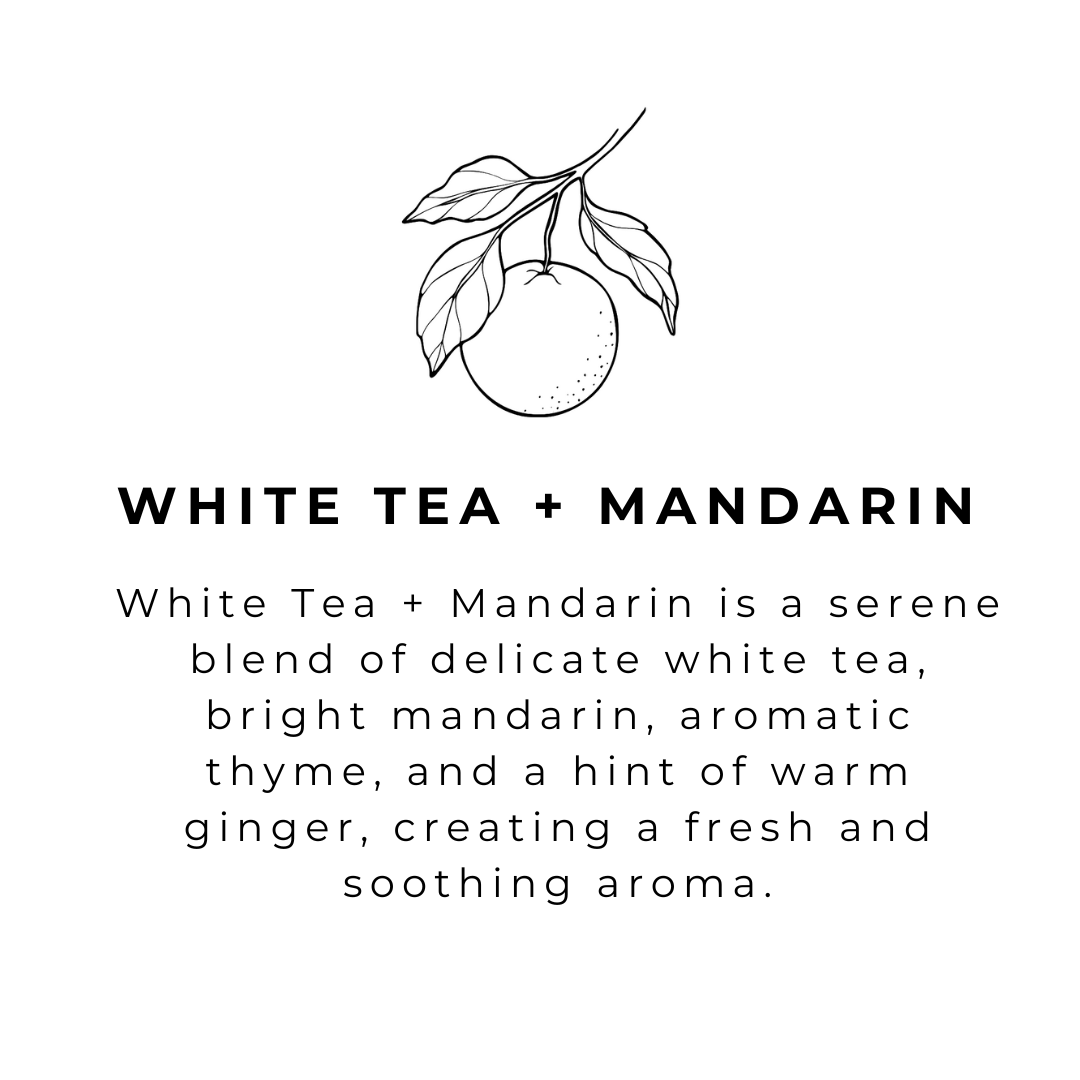 White Tea + Mandarin -16oz Amber Glass Soap-Handmade- Wash