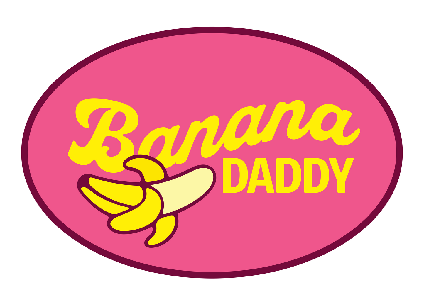 Banana Daddy Oval Stickers