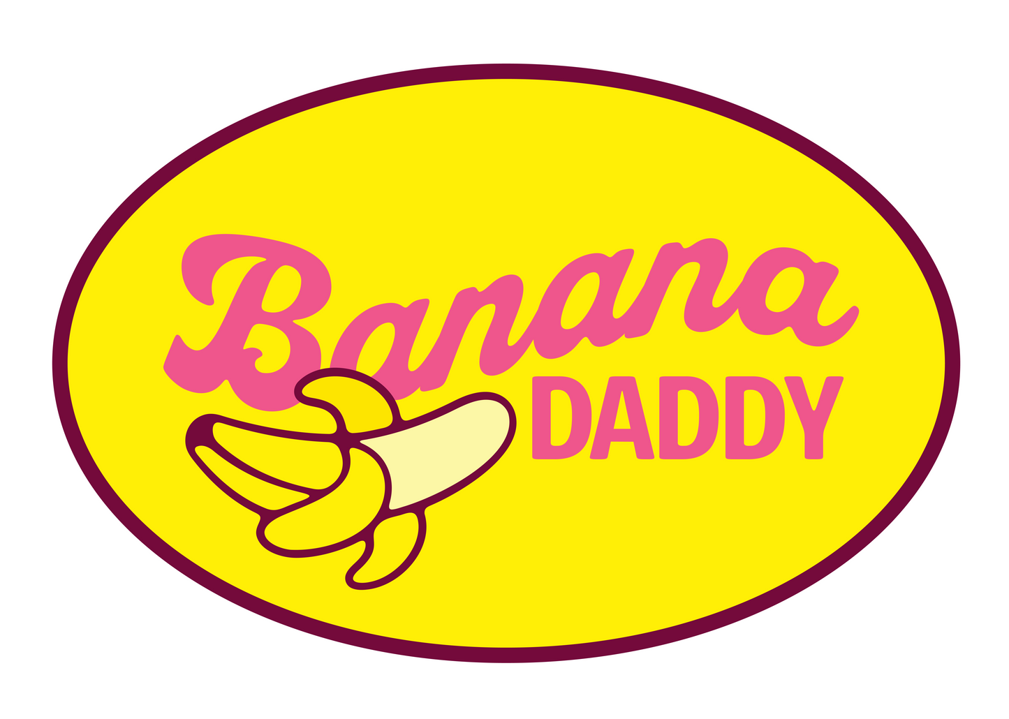 Banana Daddy Oval Stickers