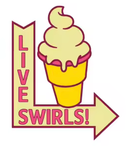Live Swirls Pin
