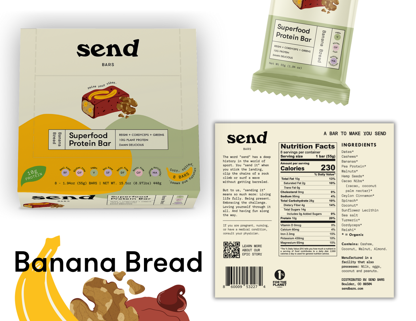 Banana Bread Superfood Protein Bars