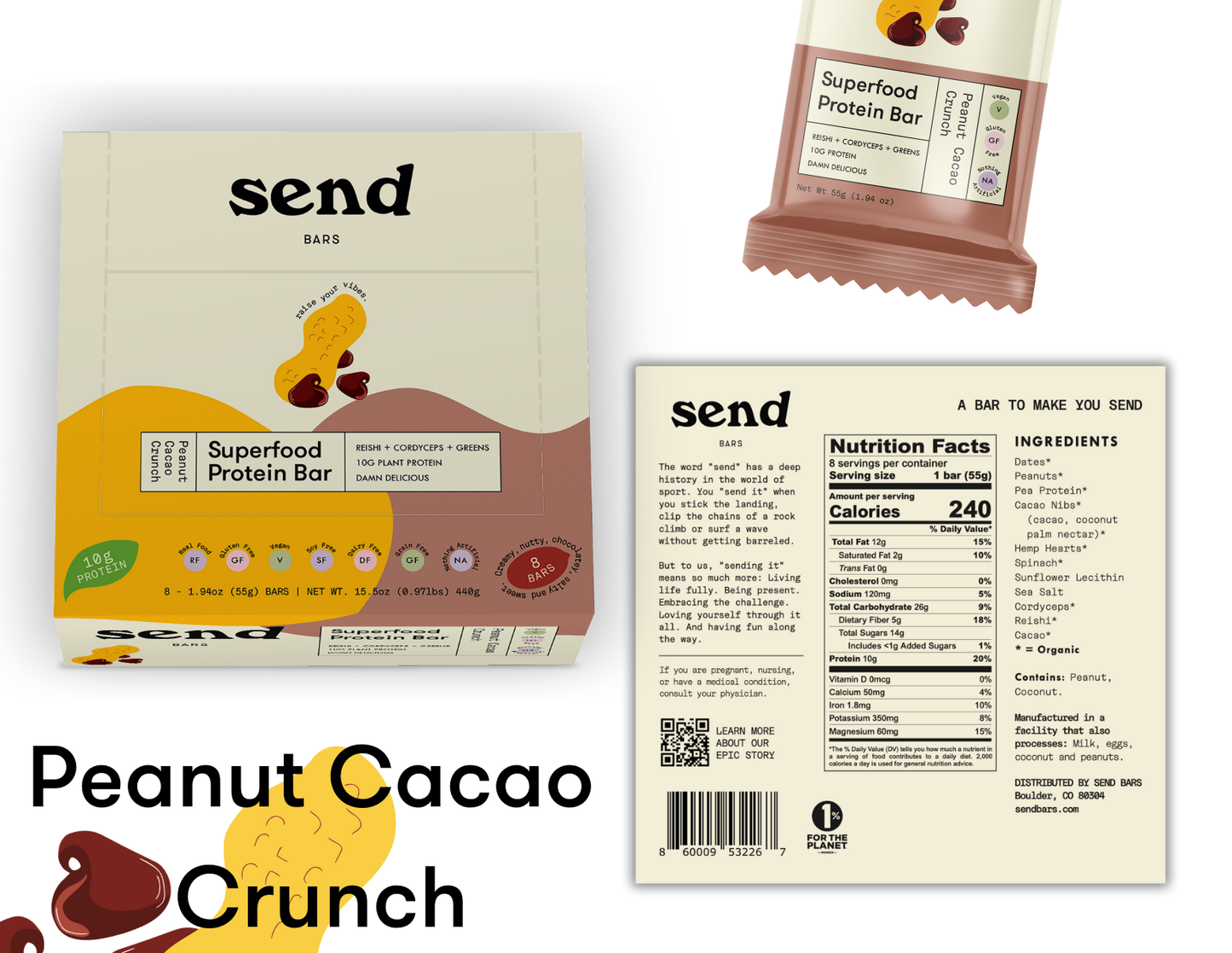 Peanut Cacao Crunch Protein Bars