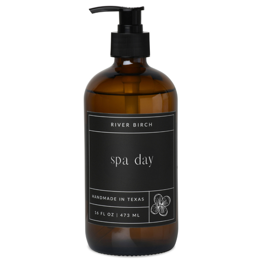 Spa Day  -16oz Amber Glass Soap-Handmade-Hand Wash