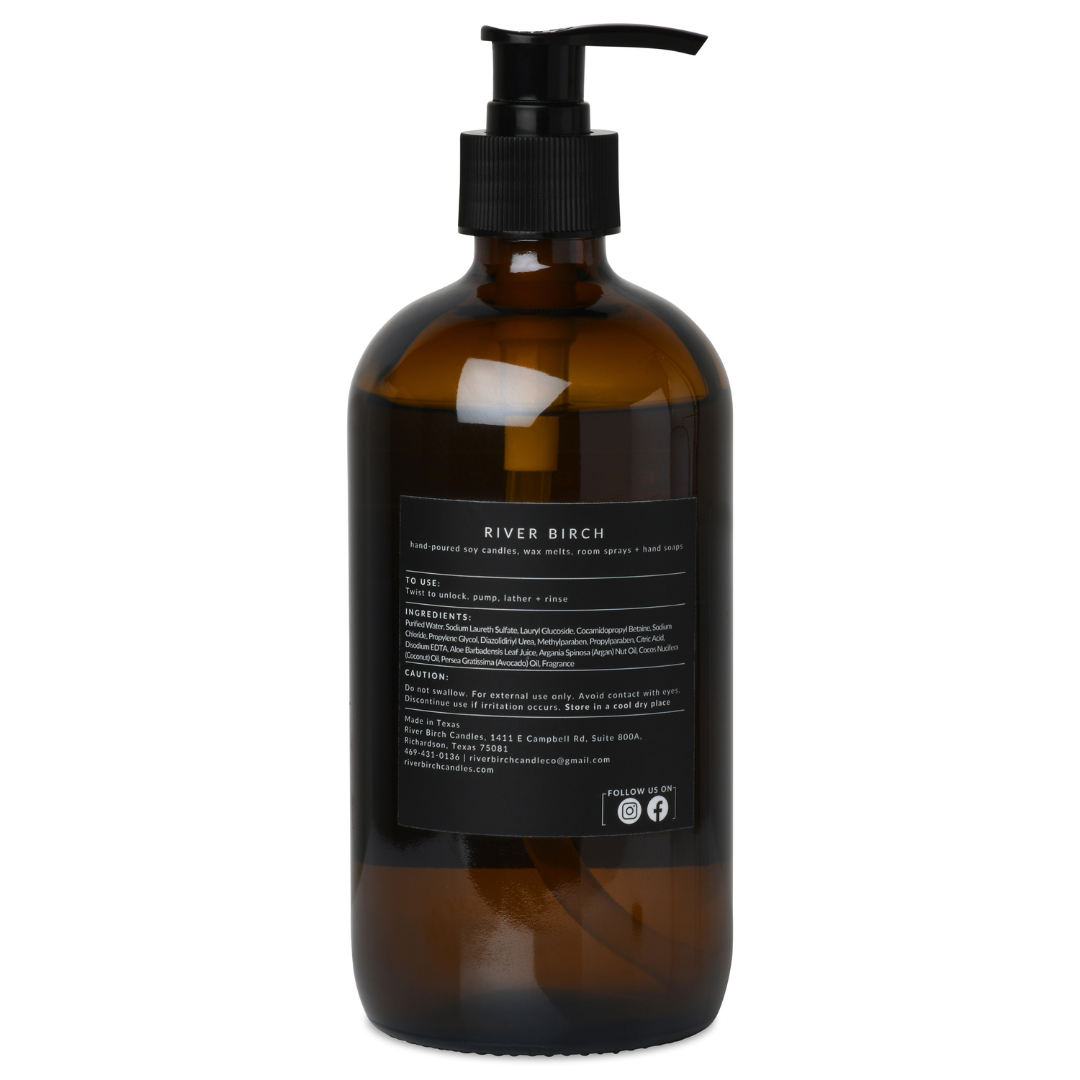 Spa Day  -16oz Amber Glass Soap-Handmade-Hand Wash
